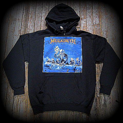 MEGADETH- Rust In Peace / Radioactive Symbol-Two Sided Printed Hoodie